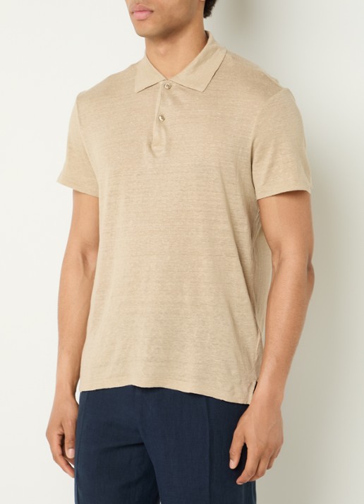 Sandro Slim fit polo van linnen