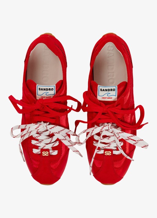 Sandro Sneaker met logo - detail rood