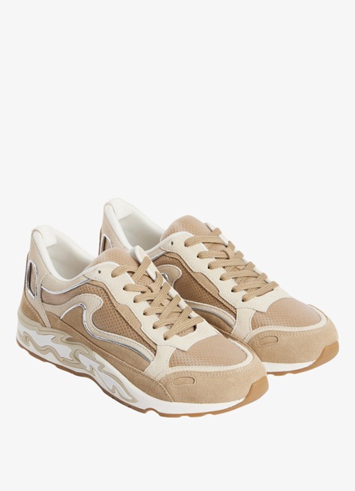 Sandro Sneaker met suède details - detail 4 beige