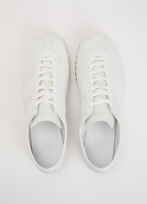 Sandro Sneaker van suède met details van leer - detail 4 wit