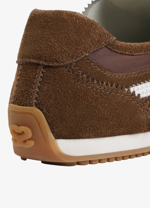 Sandro Sneaker van suède  - detail 6 bruin
