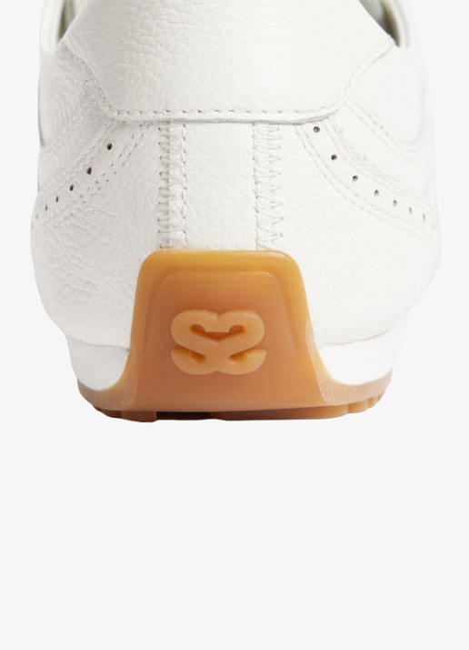 Sandro Sneakers van leer met dubbele veters - detail 3 ecru / wit