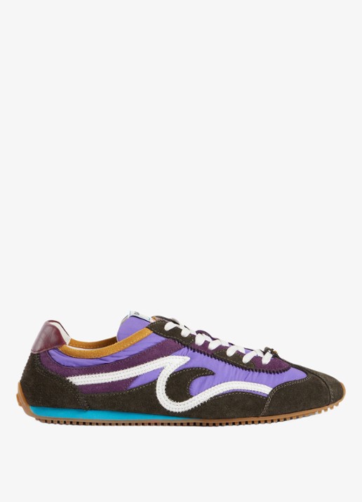 Sandro Sneakers van suède met dubbele veters - voorkant 5 purple / paars