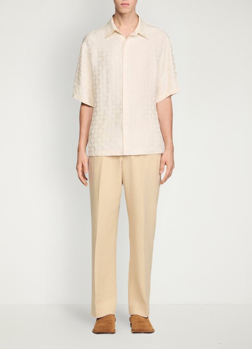 Sandro Square Cross loose-fit shirt - detail 10 white / wit