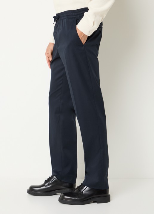 Sandro Straight fit chino  met steekzakken - detail 5 indigo
