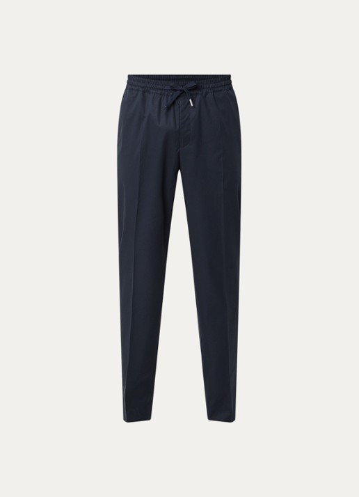 Sandro Straight fit chino  met steekzakken - voorkant indigo