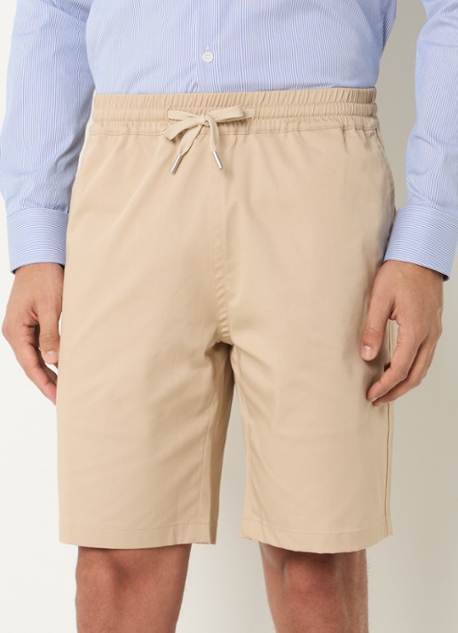 Sandro Straight fit korte broek met steekzakken - detail 4 beige