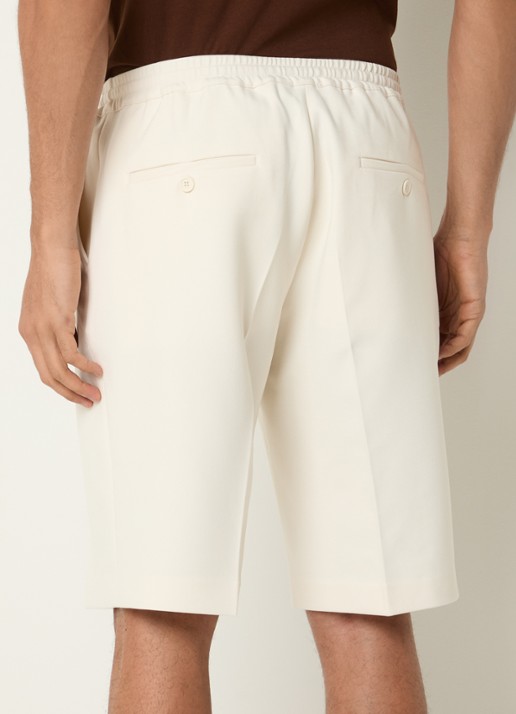 Sandro Straight fit korte broek met steekzakken - achterkant 3 creme
