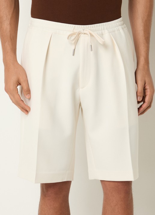Sandro Straight fit korte broek met steekzakken - detail 4 creme