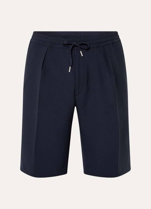 Sandro Straight fit korte broek met steekzakken - voorkant 2 donkerblauw