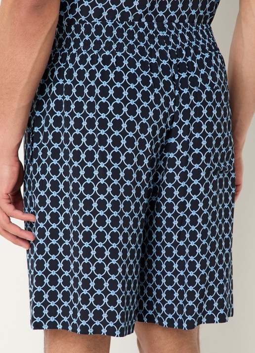 Sandro Straight fit korte broek met steekzakken - achterkant donkerblauw