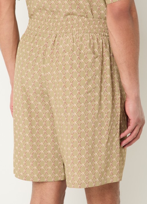 Sandro Straight fit korte broek met steekzakken - achterkant khaki