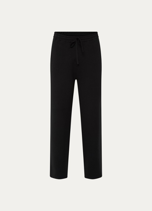 Sandro Straight fit pantalon met steekzakken - voorkant 3 zwart
