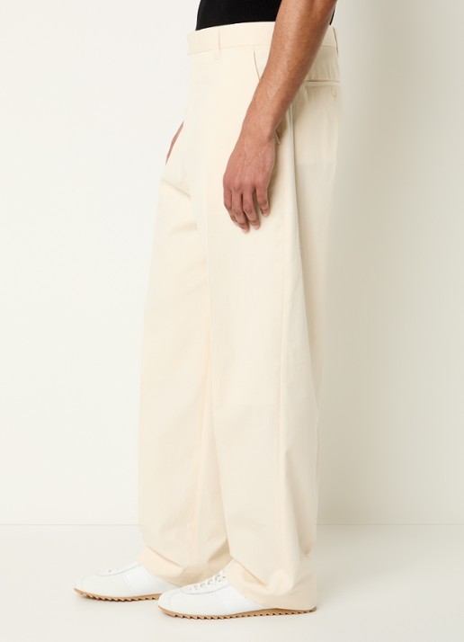 Sandro Straight fit pantalon met steekzakken - detail 5 ivoor
