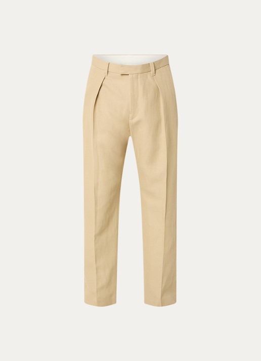 Sandro Straight fit pantalon met steekzakken - voorkant 2 creme