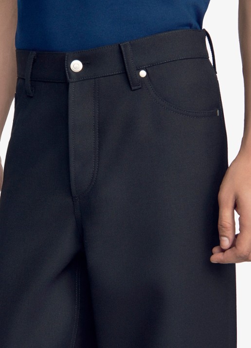 Sandro Straight fit pantalon met steekzakken - detail 3 zwart