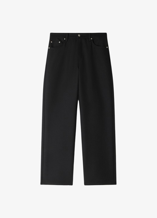 Sandro Straight fit pantalon met steekzakken - voorkant 5 zwart