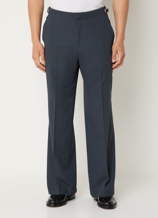 Sandro Straight fit pantalon van scheerwol met steekzakken