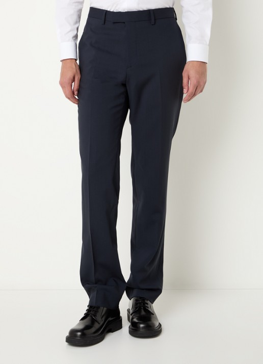Sandro Straight fit pantalon van scheerwol met steekzakken