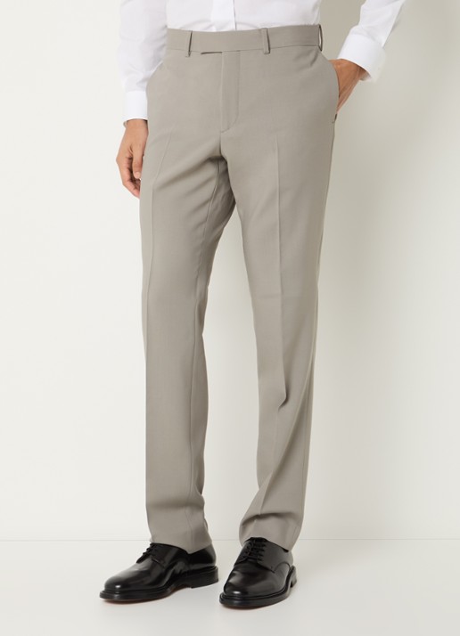 Sandro Straight fit pantalon van scheerwol met steekzakken