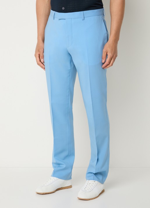 Sandro Straight fit pantalon van wol met steekzakken