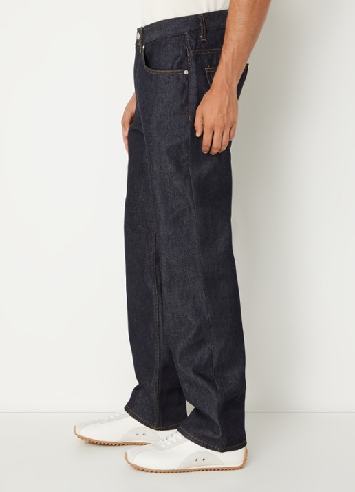 Sandro Straight leg jeans met donkere wassing - detail 4 donkerblauw