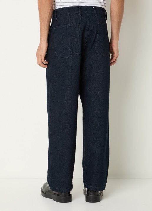 Sandro Straight leg jeans met donkere wassing - achterkant 3 indigo