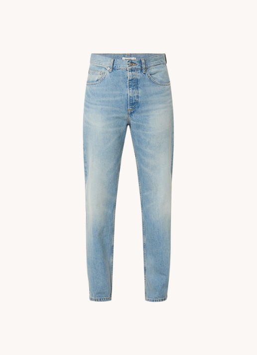 Sandro Straight leg jeans met lichte wassing - voorkant indigo