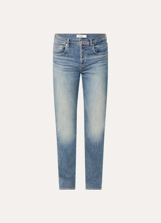 Sandro Straight leg jeans met medium wassing met steekzakken - voorkant indigo