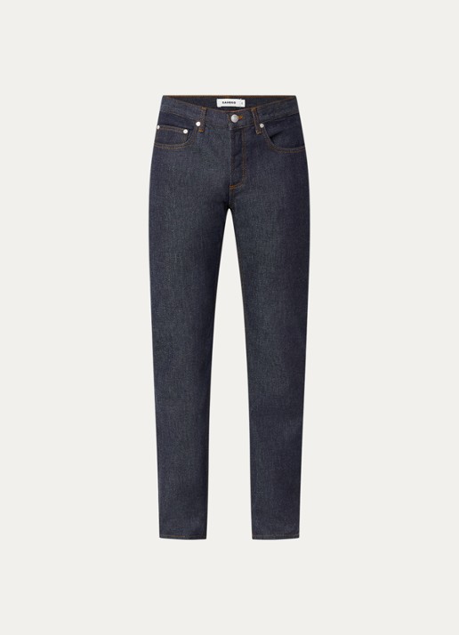 Sandro Straight leg jeans met steekzakken - voorkant indigo