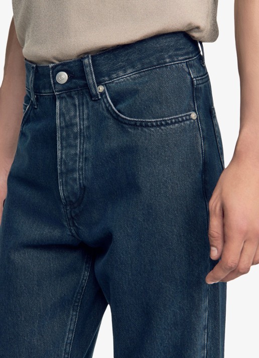 Sandro Straight leg jeans met steekzakken - detail 2 donkergrijs