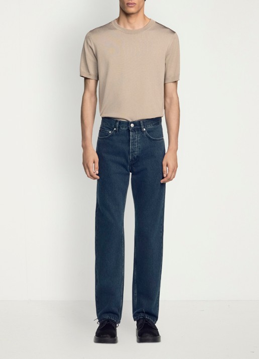 Sandro Straight leg jeans met steekzakken - voorkant 4 donkergrijs