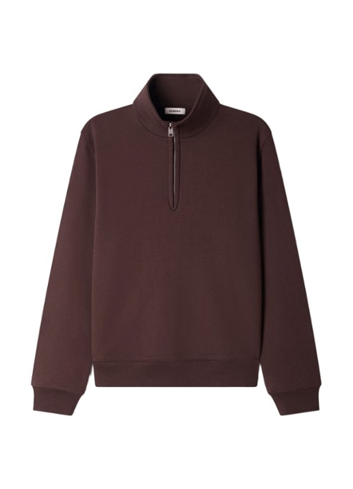Sandro Sweater met halve rits - voorkant 2 bruin