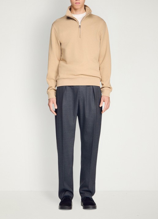 Sandro Sweater met halve rits - detail 4 beige