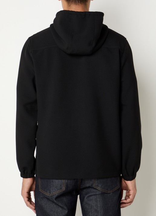 Sandro Sweatvest met capuchon - achterkant 3 zwart
