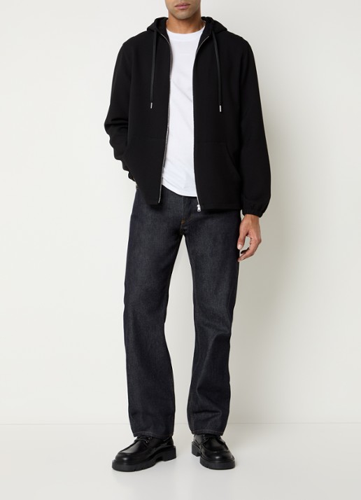 Sandro Sweatvest met capuchon - voorkant 2 zwart
