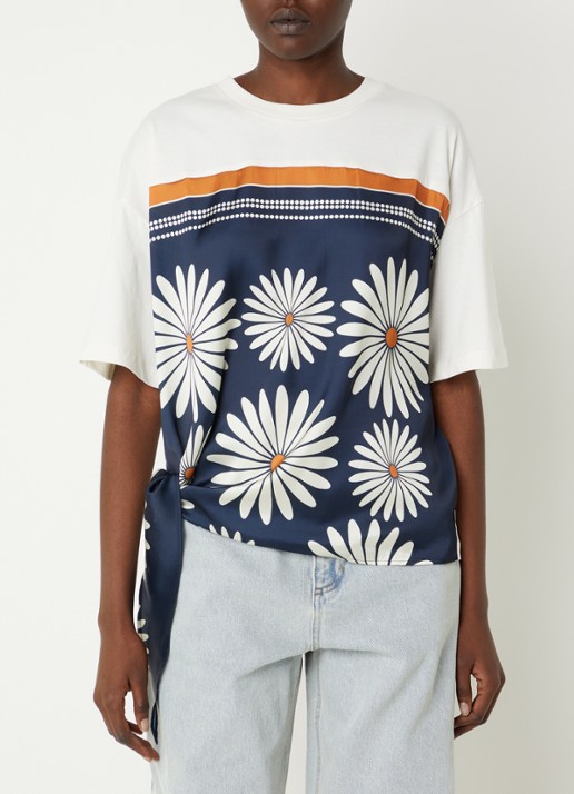 Sandro T-shirt met bloemenprint