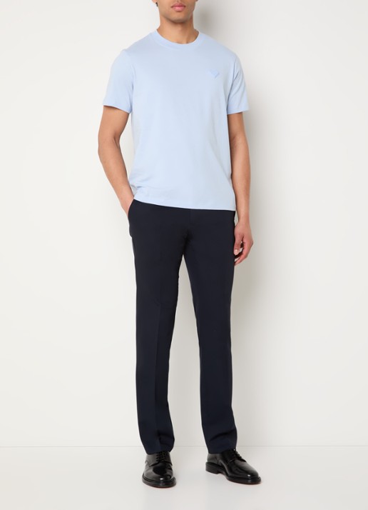 Sandro T-shirt met logo - voorkant 2 lichtblauw