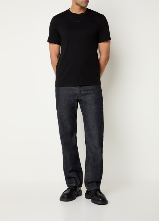 Sandro T-shirt met logo - voorkant 2 zwart