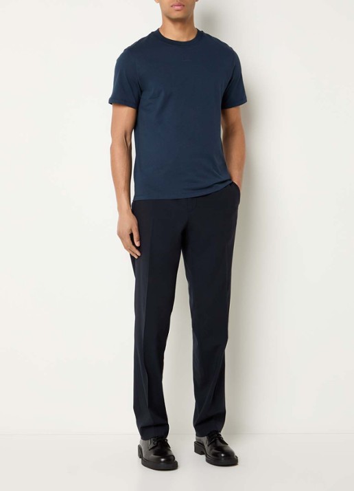 Sandro T-shirt met logo - voorkant 4 donkerblauw