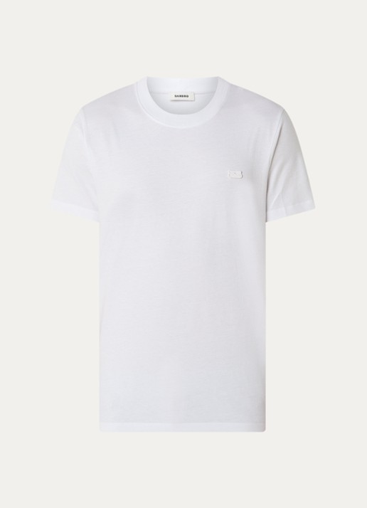 Sandro T-shirt met logo - voorkant 2 wit