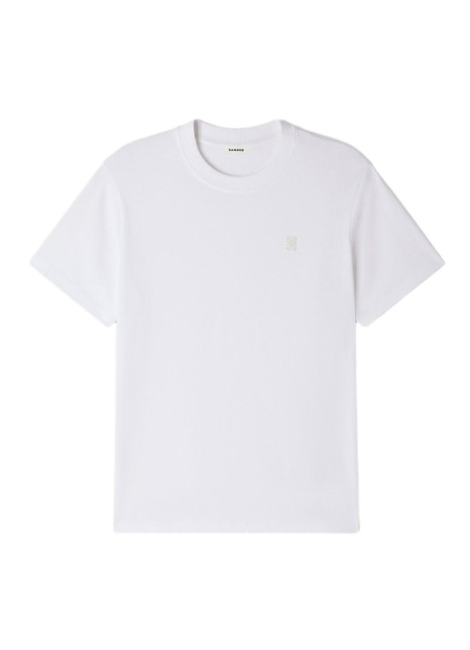 Sandro T-shirt met logo - voorkant wit