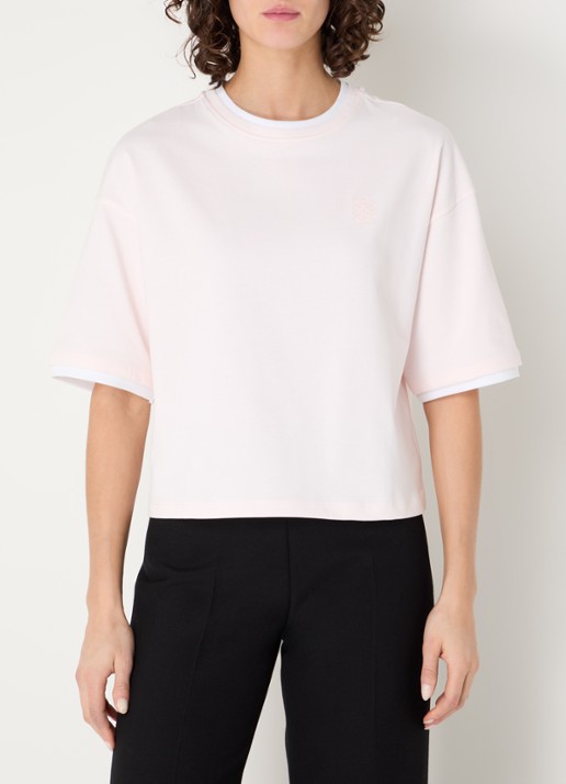 Sandro T-shirt met logoborduring