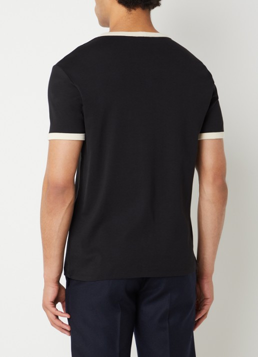 Sandro T-shirt met logoborduring - achterkant 2 zwart