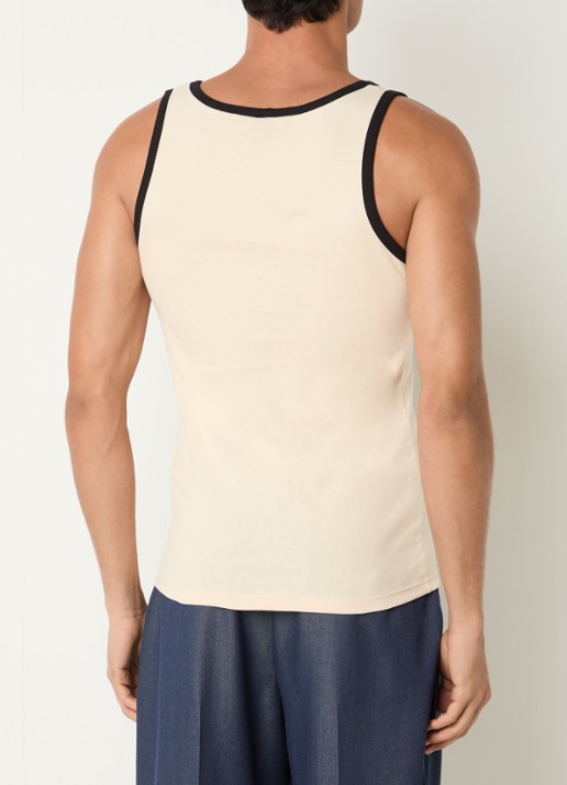 Sandro Tanktop met logoborduring - achterkant 4 beige