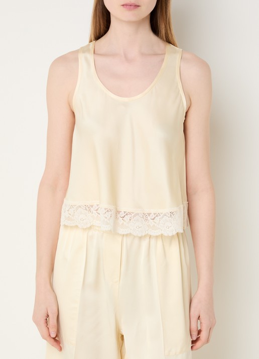 Sandro Top met broderie en ronde hals