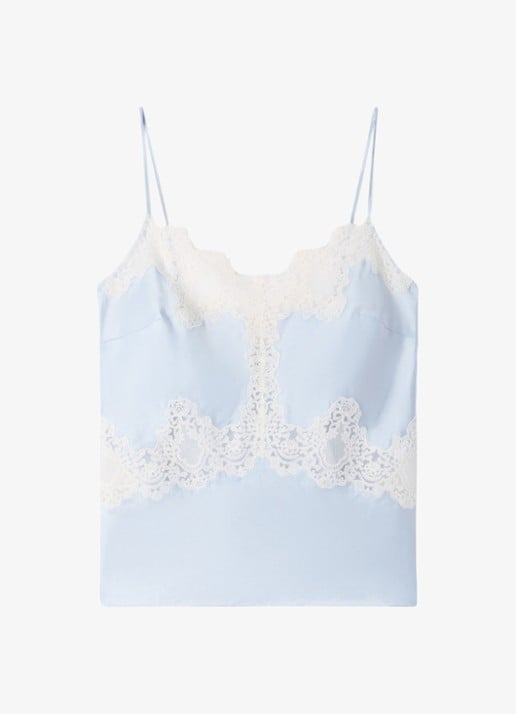 Sandro Top met details van kant - voorkant lichtblauw