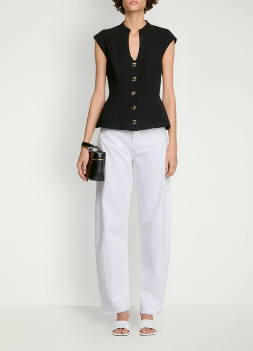 Sandro Top met peplum - detail 2 zwart