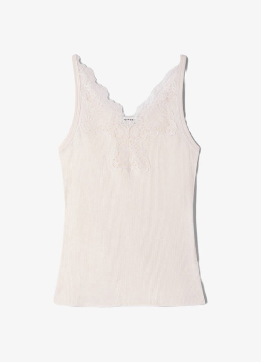 Sandro Top met spaghettibandjes en details van kant