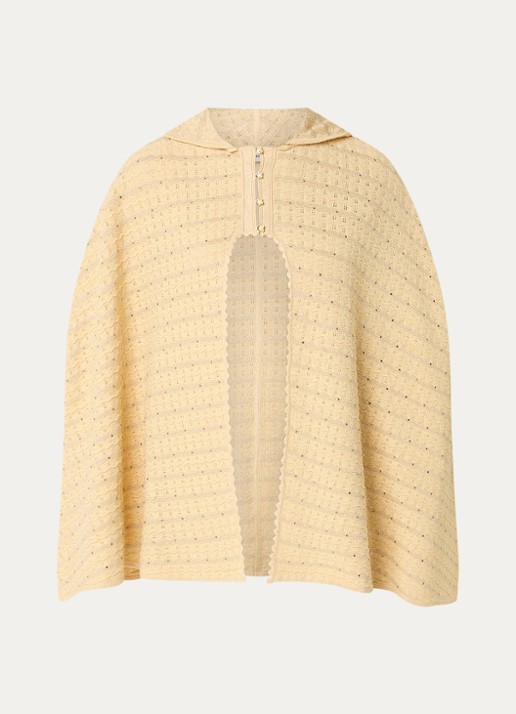 Sandro Top met strass en capuchon - voorkant lichtgeel